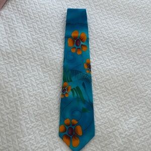Vintage floral J. Garcia made in the USA silk tie